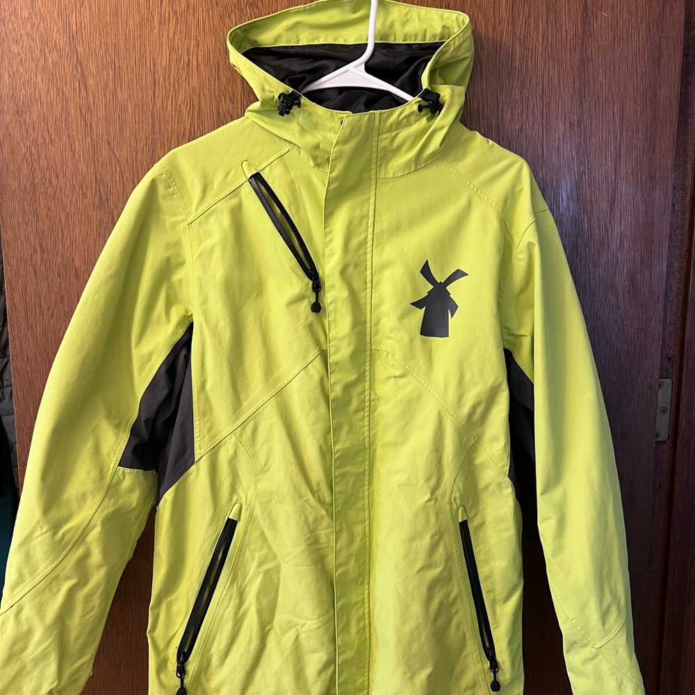Dutch Bros Yellow Raincoat with Black Accents